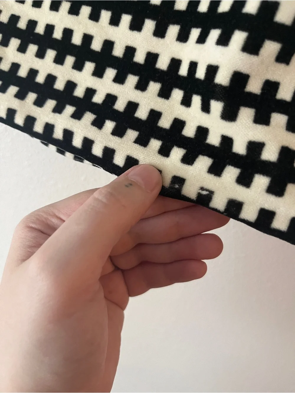 IKEA Zip Pillowcase Throw Pillow Square White with Black Lines